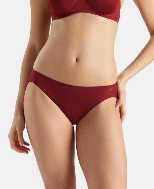 Jockey 1803 Medium Coverage Micro Modal Elastane Stretch Bikini with Concealed Waistband and StayFresh Treatment.