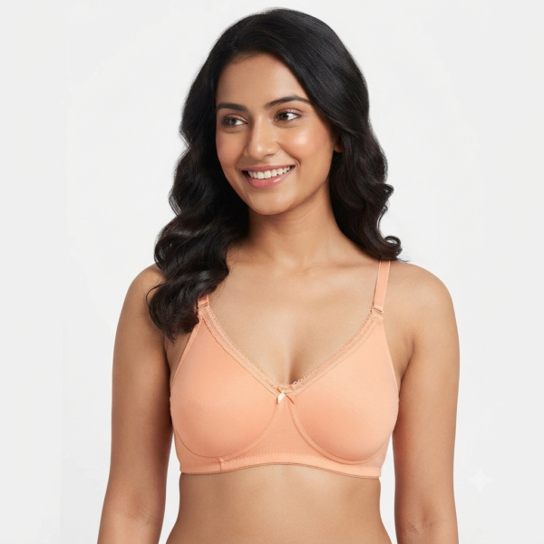 Enamor A055 Comfort shaper with detachable straps, Cotton Plus Size High Coverage, Non Padded Wirefree T-Shirt Bra